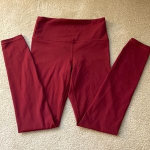 Athleta Maroon Elation Train 7/8 leggings